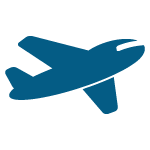 airplane taking off icon