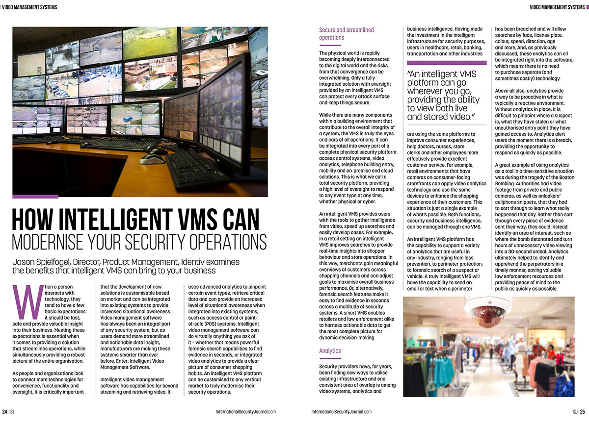 ISJ: How Intelligent VMS Can Modernise Your Security Operations