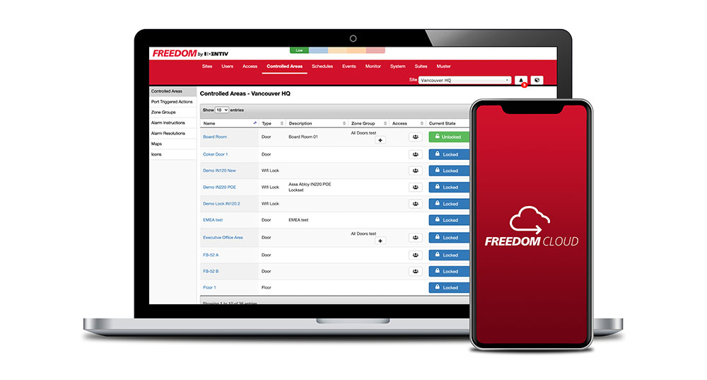 Freedom Cloud Access Control as a Service on laptop and mobile devices