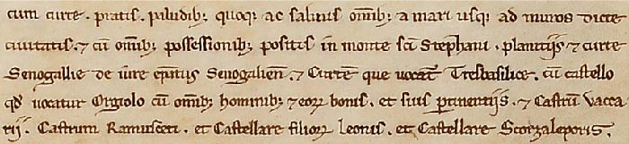 Sample text from the manuscript 'Liber septimus regestorum domini Honorii pope III', in the Vatican Registers