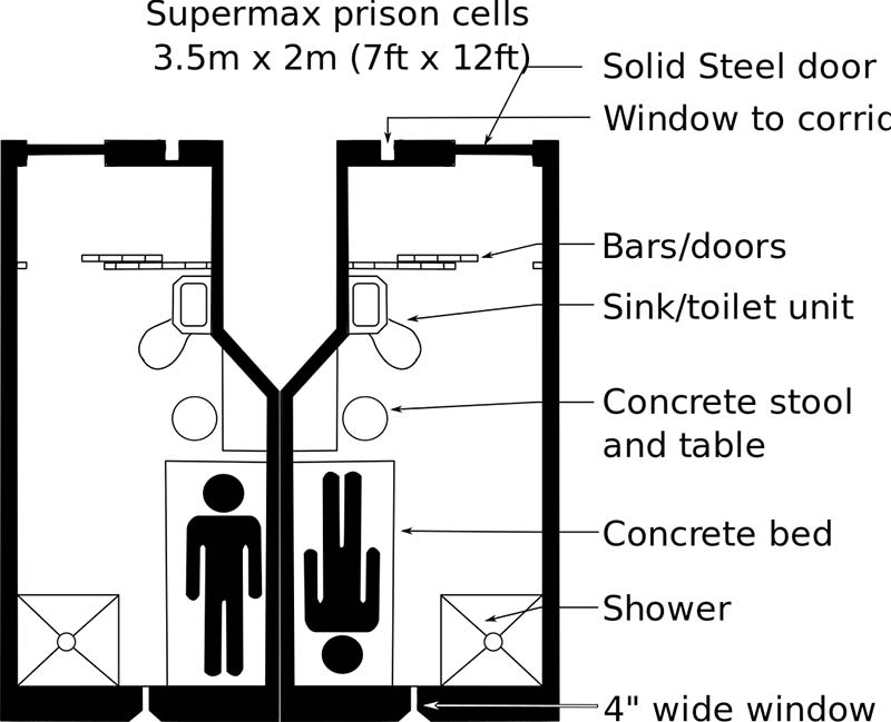 ADX Florence Prison cell diagram