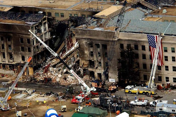 September 11th damage at the Pentagon